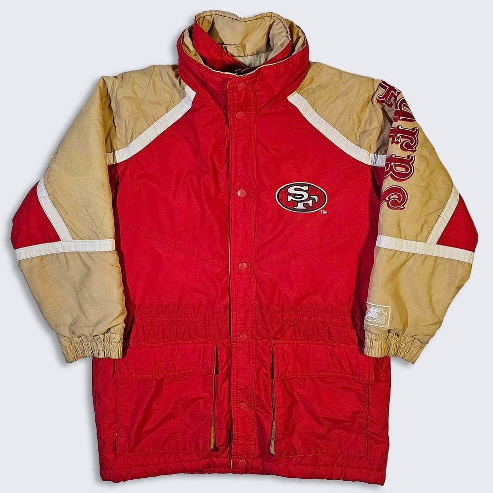 San Francisco 49ers Vintage 90s Starter Long Jacket - Double Collar